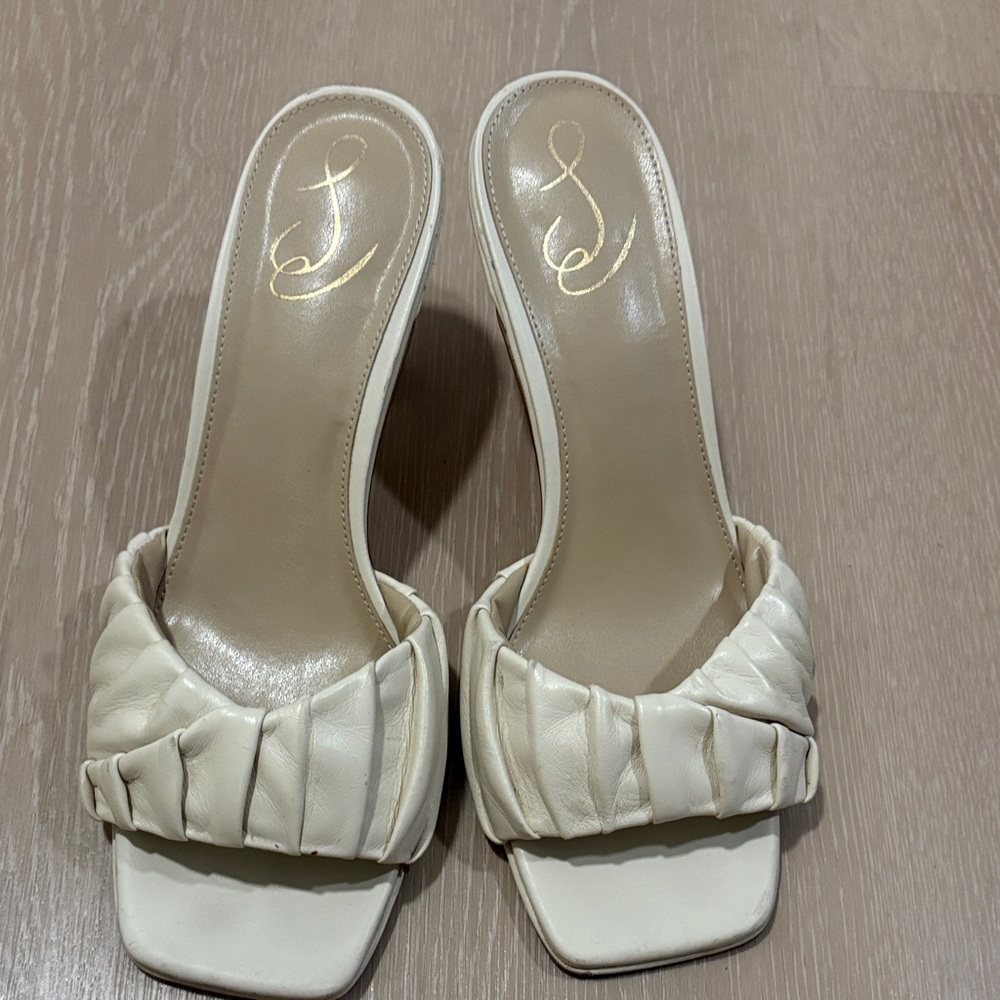 SAM EDELMAN Elegant Cream Women's Slide Sandals